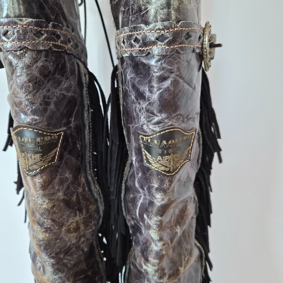 El Vaquero Colleen Woodlux Slate Boots Sz 40 - Picture 4 of 13